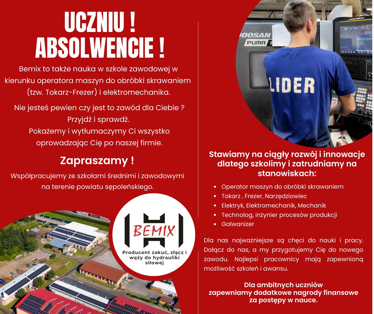 Oferta pracy dla Absolwentów / Uczniów 