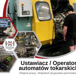 Oferta pracy dla Ustawiacza/Operatora automatów tokarskich.